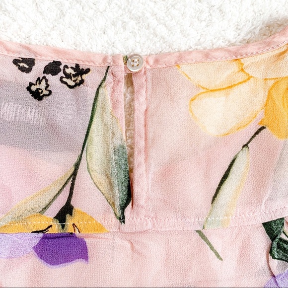 Reformation Floral Ruffle Sleeve Boho Top - Picture 9 of 13